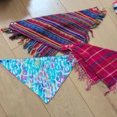 3枚セット　スタイ　カラフルストライプスタイ