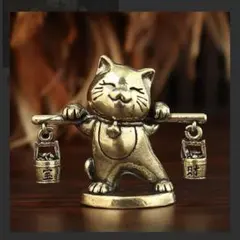 招き猫 置物 ネコ 金運 開運 縁起物 インテリア アンティーク風 小判