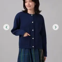 レーヨンクルーネックカーディガン　アフタヌーンティーリビング　美品のサムネイル