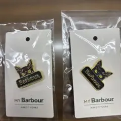 Barbourバブアー原宿店限定 ピンバッジキャット２色
