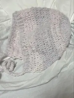 値下げ　バラクラバ フード帽 レディース用 帽子 ハンドメイド ニット帽 編み物