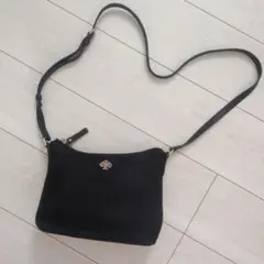 kate spade ナイロン ショルダーバッグ ブラック リボン