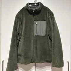 オリーブグリーン フリースジャケット　リバーシブル
