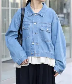 極美品】BEARDSLEY 袖パフGジャン インディゴブルー - メルカリ