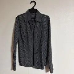 コムサデモード ストライプ柄 長袖シャツ