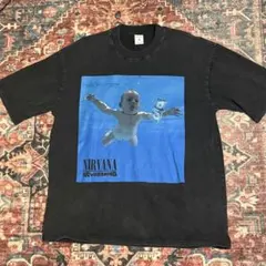 ニルバーナ NIRVANA NEVERMIND 黒染め ファッション トップス