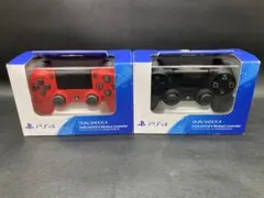 PS4 ワイヤレスコントローラー DUALSHOCK 4レッド ブラック セット