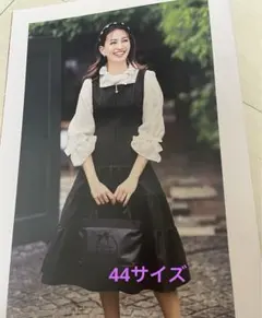 美品エムズグレイシー　ジャンパスカート　千鳥格子　リボン　ワンピース38 美品エムズグレイシー ジャンパスカート 千鳥格子 リボン