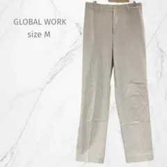『グローバルワーク』ストレッチテーパードパンツ【M】ストレート　ウエストゴム