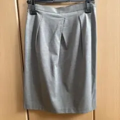 OFUON グレー タイトスカート ひざ丈
