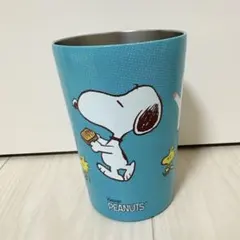 シュガーバターの木　スヌーピー　コラボ　ステンレスタンブラー　ブルーグリーン