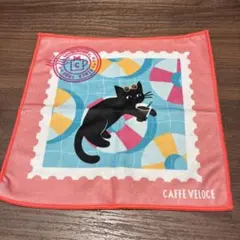 カフェベローチェ 40周年記念 黒ねこハンドタオルのサムネイル