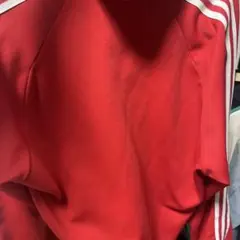 adidas 赤 ジップアップジャケット