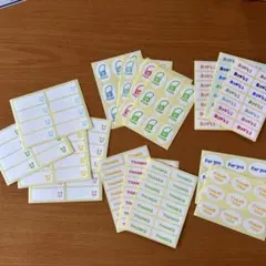手作りはんこシール　ハンドメイド　ありがとう　thank you など