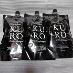 KURO クリームシャンプー ナチュラルブラック 400g 3個 - メルカリ