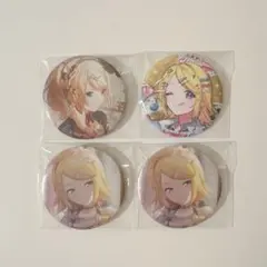 鏡音リン フラワーレトロルック トレーディングジュエル缶バッジ