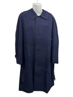 ネイビー ステンカラーコート ウエストベルト付き DAKS