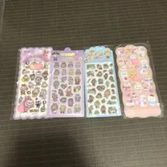 3D立体シール 4シート ラブブ うさぎ ぷくぷくシール 新品