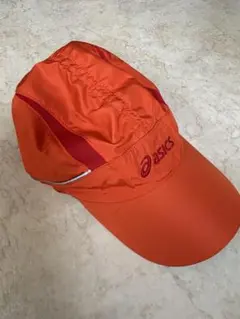 asics オレンジ色 キャップ Lサイズ