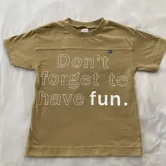 nous カーキ Tシャツ メッセージプリント