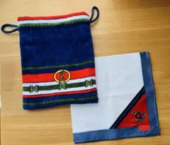 未使用　ロベルタディカメリーノ　巾着袋 & ハンカチ セット