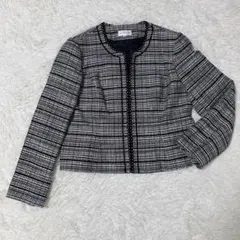 大きいサイズ 東京ソワール RIFANNE ノーカラージャケット