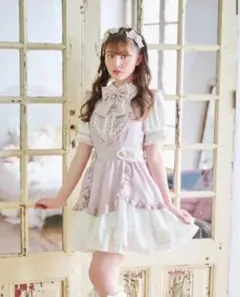 LIZLISA ハートエプロンワンピース 量産服 リズリサ