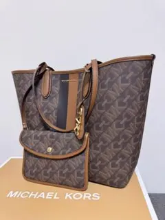 MICHAEL KORS ブラウン トートバッグ