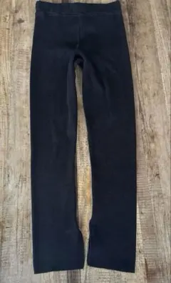 レッドチョップワークス　レギンス　黒 RCW サイドスリット 綿 細リブ