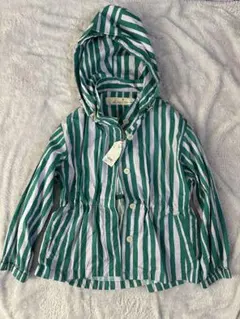 【未使用】ポンデシャロン　ストライプ柄 フード付きマウンテンパーカー　サイズF