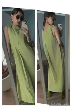 AMERI ライトグリーン ノースリーブドレス