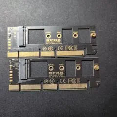 M.2 NVMe SSD用 PCIExpress PCIe 変換アダプタ2個