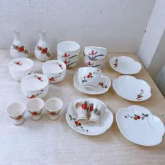 香蘭社 20点まとめ 有田焼 茶器 酒器 湯呑 茶托 和食器 金彩 お猪口 徳利