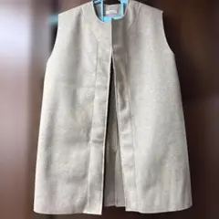 秋から着れるロングベスト