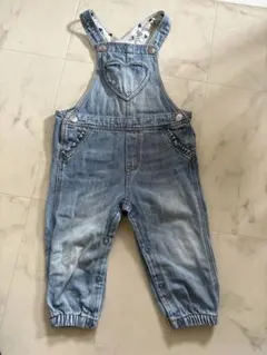 H＆M デニムオーバーオール ハートポケット