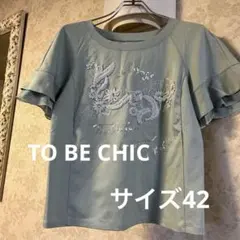 美品　大きいサイズ42 トゥービーシック　刺繍カットソーのサムネイル
