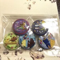 ディズニープリンセス刺繍ピンバッジ5個セット