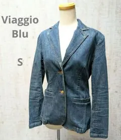 Viaggio Blu デニムテーラードジャケット 金ボタン 美シルエット
