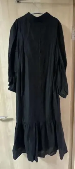 willfullyブラックロングワンピース インナー付き