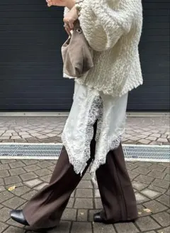 DOUDOU アシンメトリー レース キャミソールのサムネイル