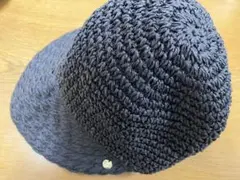 ジョナータUVカット手編みブレードキャップブラック☆ショップチャンネル