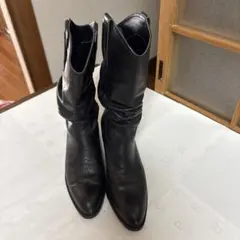 MODE KAORI ブラックレザーブーツ 24.5cm