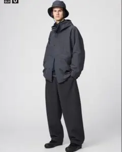 UNIQLO U ブラッシュドスウェットワイドパンツ ダークグレー S