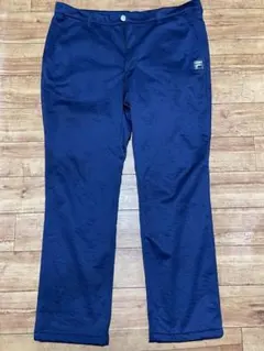 FILA ストレッチ ボンディングパンツ 濃いネイビー ウエスト94 裏フリース