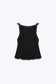 ZARA ペプラムリボントップス
