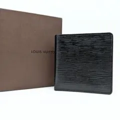 【美品】ポルトフォイユ・マルコ 2つ折り財布 エピ ノワール ルイヴィトン