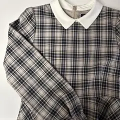 pom ponette チェック柄ワンピース L 160