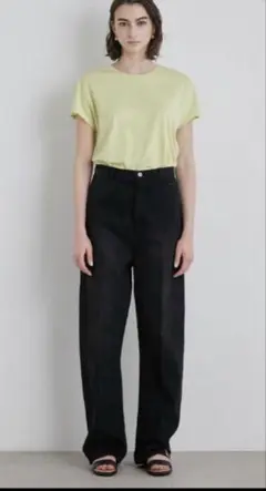 styling/ コクーンデニムパンツ ブラック サイズ0