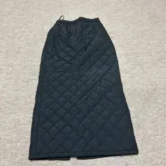 SELECTMOCA ブラックキルティングロングスカート