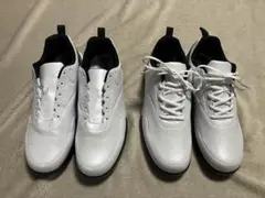 28cmワークマン スニーカー ゴルフシューズ 2点セット新品／1回使用ホワイト